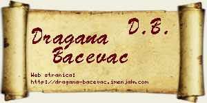 Dragana Bačevac vizit kartica